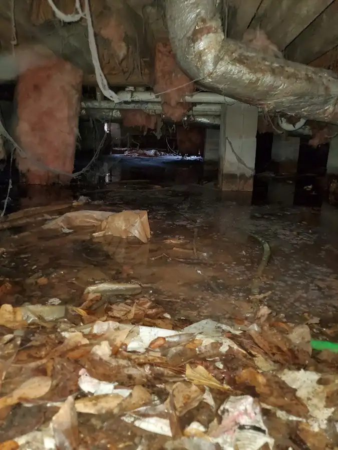 Crawl space flood assessment for Commercial Water Damage Restoration in Watauga